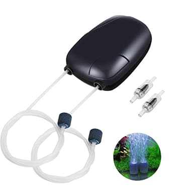 EastVita Pompe d'oxygénation Fishbowl Haute efficacité Économie d'énergie Performance Stable Pompe à air Ultra-silencieuse 220v 3w 5w pour Aquariums Pompe Nue RS-390 Prise européenne