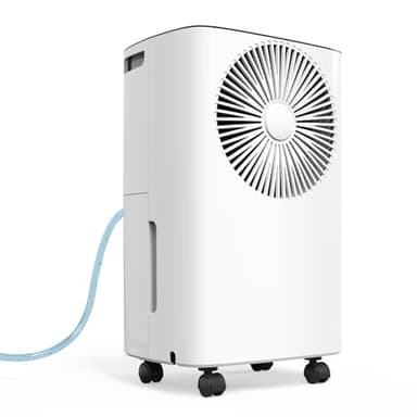CONOPUPlus Deshumidificateur d air Electrique 12 litres/jour, Drainage Continu, Déshumidification Automatique, Mode Sommeil, Minuterie 24H, Anti Mosissure，Apportant de la Chaleur aux Jours de Pluie