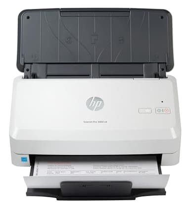 HP ScanJet Pro 3000 s4, Scanner à alimentation feuille à feuille, Numérisation recto verso en un seul passage, USB, 300 ppm, Gris et Noir