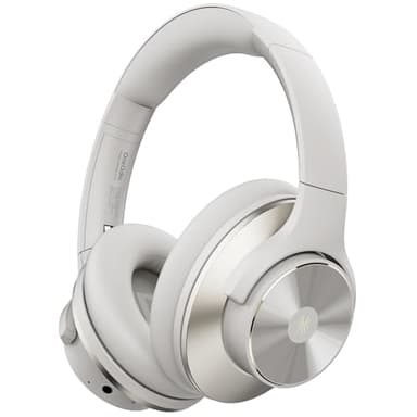 OneOdio A10 Casque Bluetooth sans Fil à Réduction de Bruit Active Hybride à Multi Mode 62 Heures Extra Bass, Casque Audio, Bluetooth & Filaire Mode,Voyage, Connexion à 2 Appareils Bluetooth Gris ARG