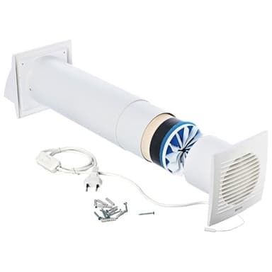 LIRAST 100mm VMC Double Flux Complet avec Câble et Cordon de Serrage - Récupérateur de Chaleur - Ventilation Extracteur dAir Repartiteur de Chaleur