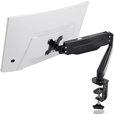 suptek Support Ecran PC Bras pour Moniteur Simple avec Ressort à Gaz,17 à 32 Pouces,Pivot, Rotation, Bras pour Moniteur jusqu'à 10 kg, VESA 75/100 mm, Support Ecran PC Bureau, Pied Ecran PC - MD8