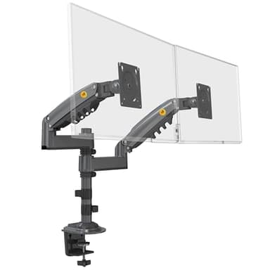 Support bureautique avec Ressort à gaz pour Deux écrans LCD 17″ – 27″ (43 cm – 69 cm de Diagonale) et Jusqu’à 9 kg chacun
