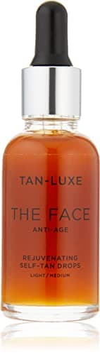 TAN-LUXE THE FACE Gouttes autobronzantes légères/moyennes (30 ml) Ajoutez des gouttes bronzantes anti-âge aux soins de la peau pour un bronzage personnalisé du visage