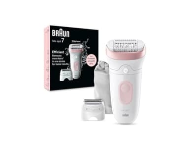 Braun Silk-épil 7 7-030 Épilateur pour femme Blanc/rose flamant rose