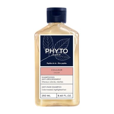 Phyto - Couleur - Shampooing Anti-Dégorgement 250ml - Cheveux Colorés Méchés - 90% d'ingrédients d'origine naturelle - Préserve Intensité Éclat de la couleur - Couleur intense - Couleur lumineuse