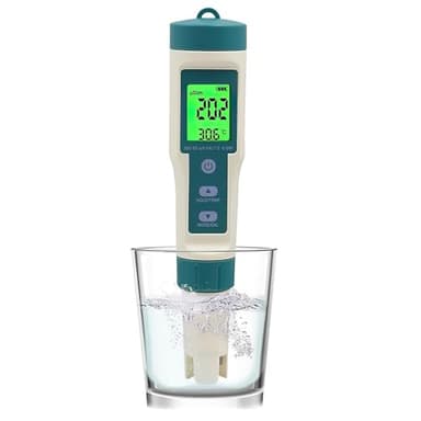 OBEST pH Mètre électronique Piscine 8 en 1,Testeur PH/TDS/SALT/SG/ORP/EC/TEMP/H2,Testeur de qualité de l'eau pour pour Eau Piscine, Spa, Aquarium, Eau Potable, Hydroponie