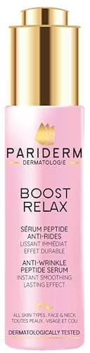 PARIDERM DERMATOLOGIE – BOOST RELAX – Sérum peptide anti-rides – Lissant immédiat – Effet durable – Soin Visage Anti-âge – Pour tous Types de Peaux – 30 ml