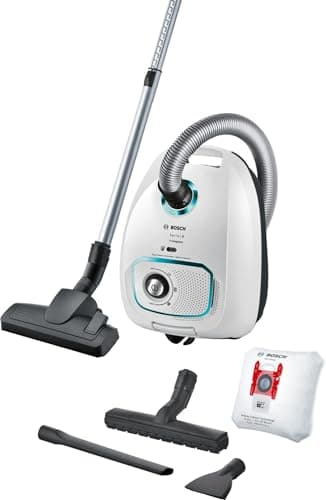 Bosch ProHygiène Série I 4 – Aspirateur avec sac, performant, avec un filtre hygiénique UltraAllergie spécialement conçu pour les personnes souffrant d’allergies, couleur blanc