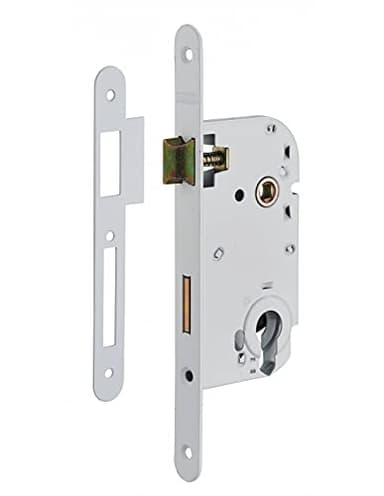 THIRARD - Serrure encastrable pour porte d'entrée axe à 50 mm, coffre épaisseur 10 mm à cylindre v/br