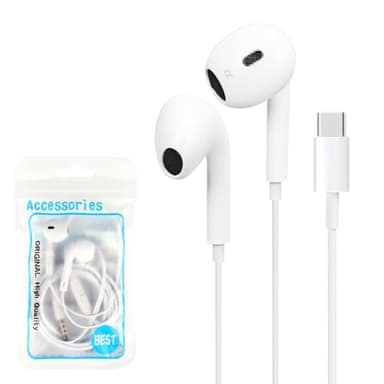 Rpanle Ecouteurs Filaire USB C, Ecouteur USB C avec Micro et contrôle du Volume, HiFi Stéréo