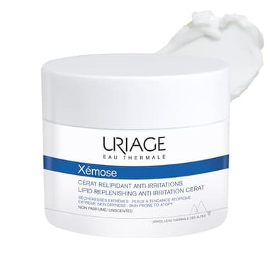 Uriage Xemose Cerat Anti-Irritation - Peau Extra Sèche, Eczéma Atopique - 25% de Beurre de Karité - Apaise les Sensations de Démangeaisons, Nourrit en Profondeur - Visage, Corps - Sans Parfum - 200ml