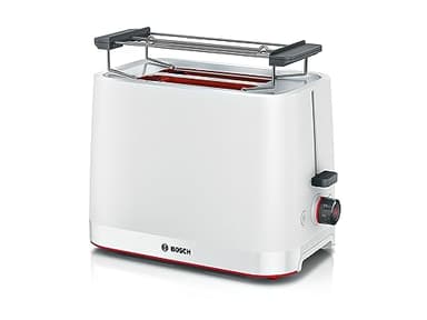 Bosch MyMoment TAT3M121 - Toaster Grille Pain compact - Arrêt automatique - 950 W - Fonction décongélation et réchauffage - Chauffe-viennoiserie amovible - Couleur : Blanc