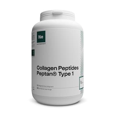 Nutrielement Collagène Peptide Type 1 en poudre 1.2 kg - 3200mg Collagene hydrolysé par dose - Complément alimentaire Tendons, Articulations, Peau et Cheveux | Nutrielement By Nutrimuscle