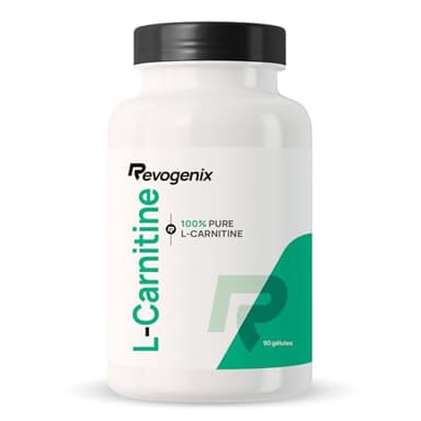 L-Carnitine Tartrate | Energie, Sèche et Récupération | Brûleur de Graisse | Pre-Workout sans Caféine, Créatine | Performances et Développement Musculaire | Doping Free | 90 Gélules Vegan | Revogenix