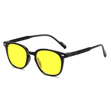 Aihoom Lunettes de Vision Nocturne pour Hommes et Femmes, Anti-Éblouissement, Idéales pour la Conduite Nocturne, Monture Légère, Réduisent la Fatigue Oculaire, Vision Nocturne Jaune