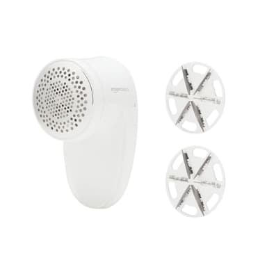 Amazon Basics Rasoir anti-bouloches à piles avec 2 lames de rechange - Blanc