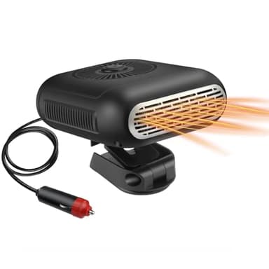 Jaaduem Chauffage pour Voiture 12V 150W, Chauffage et dégivreur Portable pour Voiture à Rotation 360°, dégivrage du Pare-Brise, Chauffage pour Voiture avec Prise Allume-Cigare