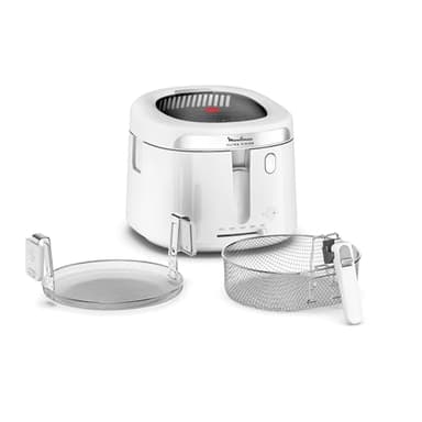 Moulinex Filtra Vision, Friteuse, Grande fenêtre pour garder un oeil sur la cuisson, Capacité familiale, Nettoyage facile, AF2541E0, Extérieur en Plastique Blanc