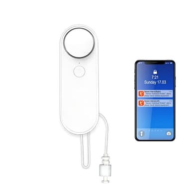 Lancoon Tuya Détecteur de niveau d'eau WiFi Smart Sensor Alarme Double Sonde Volume Fort Surveillance d'alerte avec ligne de détection de 2,5 m pour piscine aquarium