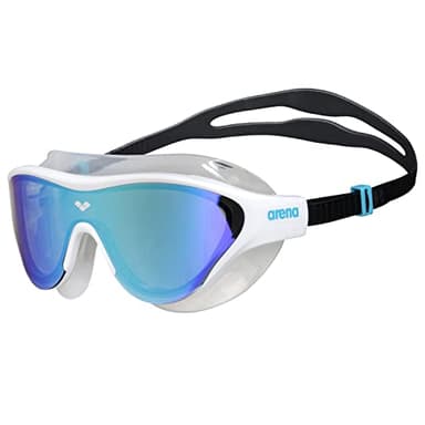 ARENA The One Swim Mask Mirror Lunettes de Natation Adultes Unisexe Anti-buée, Masque de Piscine avec Verres Larges, Protection UV, Pont de Nez Auto-Ajustable, Joints Orbit-Proof