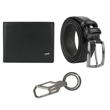 JAGUAR Cadeau pour homme avec cercueil, idée cadeau originale d'anniversaire avec élégant coffret avec marque, Portefeuille, ceinture et porte-clés, taille unique pour tous, Classique