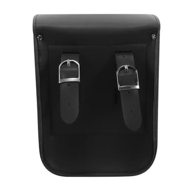 PERSELOSO Sacoche Latérale Moto Vintage Cuir Synthétique Noir Sacoche de Selle Rigide de Rangement pour Scooter et Design Rétro Élégant Dimensions