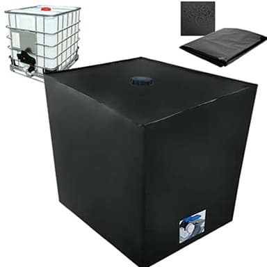 Bâche de réservoir d'eau, Bache pour Cuve 1000 L IBC, Anti-poussière Anti-UV Anti-Pluie (116 x 100 x 120 cm)