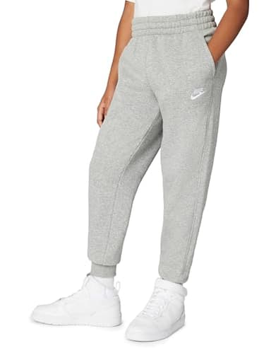 Nike Full Length Pant K NSW Club FLC Jggr Lbr, DK Grey Heather/Base Grey/White, FD3008-063, M
