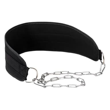 Ceinture d'haltérophilie - Ceinture pour la salle de sport - Chaîne en acier lestée pour machines de fitness - Entraînement à la maison - Pour le soutien du soulevé de terre ainsi que pour les