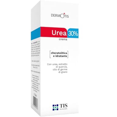 Tis Farmaceutic Crème D'Urée 30% - Élimine Les Cicatrices, L'Eczéma, La Kératose, Le Psoriasis, Éruptions Cutanées Pour Peaux Sèches Et Craquelées, Cutanées, Aide À Éliminer Cicatrices Cicatrisation Des Plaies Avec De L'Acide Lactique Aha, Écorce Chêne Huile Germe Blé , 50 Ml
