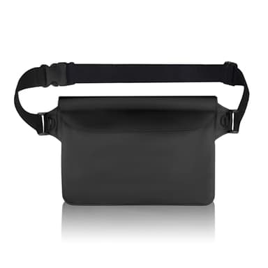 1 Pièces Sacs Etanches,Banane Etanche,Sacoche Etanche,Sac Banane Etanche,pour Natation,Rafting,Kayak,Bateau,Camping,Randonnée et la Pêche,avec Sangle Réglable,22 * 15.5cm(Noir)