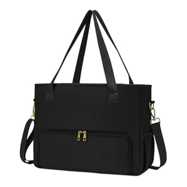 Ihdjasg Sac Cabas Ordinateur Portable avec Compartiment Repas | Sacoche Isotherme Étanche Pour Femmes,Grand Sac Messagerie pour Voyage Bureau - Étudiante Enseignante Professionnelle