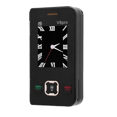 Zhjvihx Téléphone à Clapet Double écran, Téléphone Portable Pliable Classique avec Grandes Touches Tactiles, Prise en Charge Multilingue, Lampe de Poche LED, Radio FM, pour Une Gestion (Black)