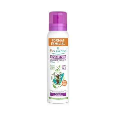 Puressentiel - Anti Poux - Spray Répulsif Poux - Eloigne les poux et prévient l'infestation - Actif 100 pourcent d'origine naturelle - Format Familial - 200 ml