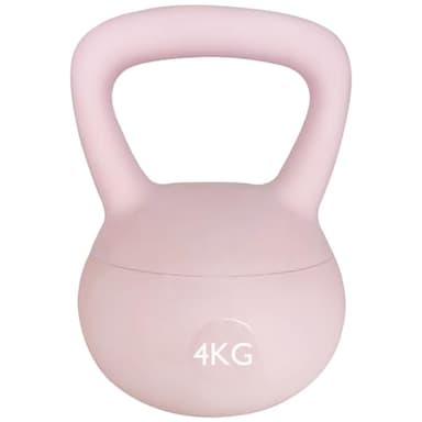 ZhaoCo Soft Kettlebell Stylish Rose, Poids Kettlebell Workout pour Femmes Hommes 4kg Fitness de Musculation à Domicile ou Gym