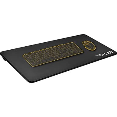 THE G-LAB K-Board CADMIUM Plateau pour Ordinateur Portable avec Coussin XXL, Idéal Home Office/Gaming pour Lit ou Canapé, Support pour Ordinateur Portable 13”-19”, Lapdesk Extra Large avec Poignée