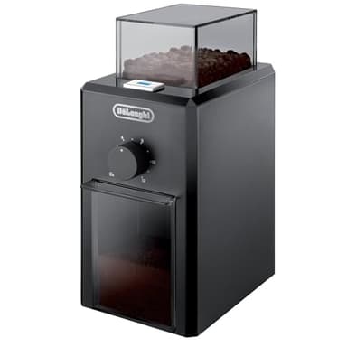 De'Longhi KG79 Moulin à Café Electrique, Broyeur pour Grains de Café avec Réservoir d'une Capacité de 120 g, 110 W, Noir