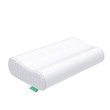 UTTU Oreiller Ergonomique Cervical à Mémoire de Forme, Oreiller Orthopédique pour la Nuque, Réglable en Hauteur, Anti Douleur & Anti Ronflement, Housse Lavable en Bambou 60x36x13/11cm