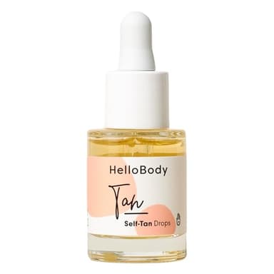 HelloBody TAN Self Tan Drops – Résultat naturel sans traces – Autobronzant visage pour un hâle doux et uniforme – Gouttes autobronzantes visage de haute qualité et longue durée