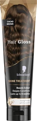 Hair Gloss - Schwarzkopf - Coloration - Soin Brillance - Raviveur de couleur - Démêle instantanément - Coloration Temporaire - Huile de Coco Nourissante - Châtain Chocolat - 150ml