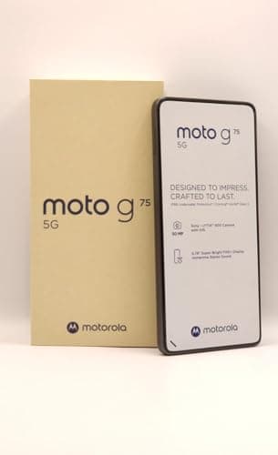 Motorola Moto g75 5G Smartphone (Écran robuste de 6,78" grâce au Corning Gorilla Glass 5, 8/256 Go, caméra 50 MP, résistant, extrêmement thermorésistant) Gris charbon, étui de protection inclus