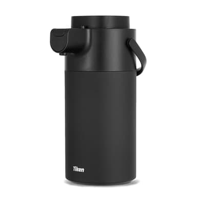 Tiken Distributeur de Café à Pompe Airpot - Carafe Isotherme 4L pour Boissons Chaudes - Thermos à Café en Acier Inoxydable