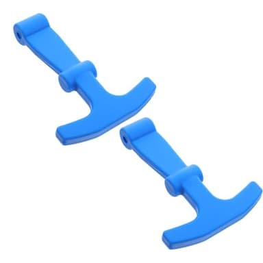 IWOWHERO Lot de 2 Loquets à Poignée en T en Silicone Bleu pour Glacière Fermeture Robuste et Étanche pour Congélateur Camping Pêche Bateau Remplacement Solide