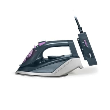 Livoo - Fer à repasser sans fil DOM483 – avec ou sans fil, semelle céramique, 2200W, capacité 350 ml, thermostat réglable, débit vapeur 0 à 30 g/min