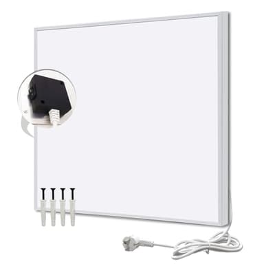 Hocosyme Chauffage Infrarouge 300 Watts, Panneau radiateur infrarouge lointain suspendu à économie d'énergie - chauffage infrarouge salle de bain - 500 * 600mm - TÜV.