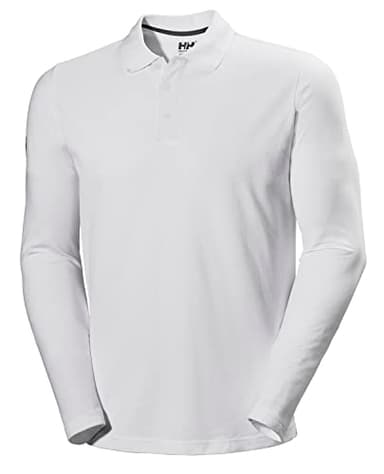 Helly Hansen Hommes Crewline Ls Polo, Blanc, XL