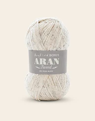 Sirdar Laine Hayfield Bonus Aran Tweed Sandstorm (930), par Sirdar, Blanc cassé, 400 g