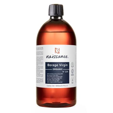 Naissance Huile De Bourrache BIO (No. 226) - 900ml - Riche En GLA (Acide Gamma-Linolénique) - pour Peau, Visage, Corps, Cheveux, Massage, Vegan