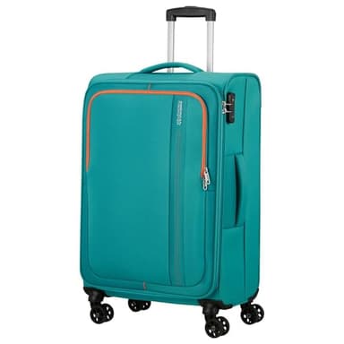 American Tourister Sea Seeker - Spinner M Mixte Valises et chariots, Green (Aqua Green), Spinner M (68 cm - 61 L)